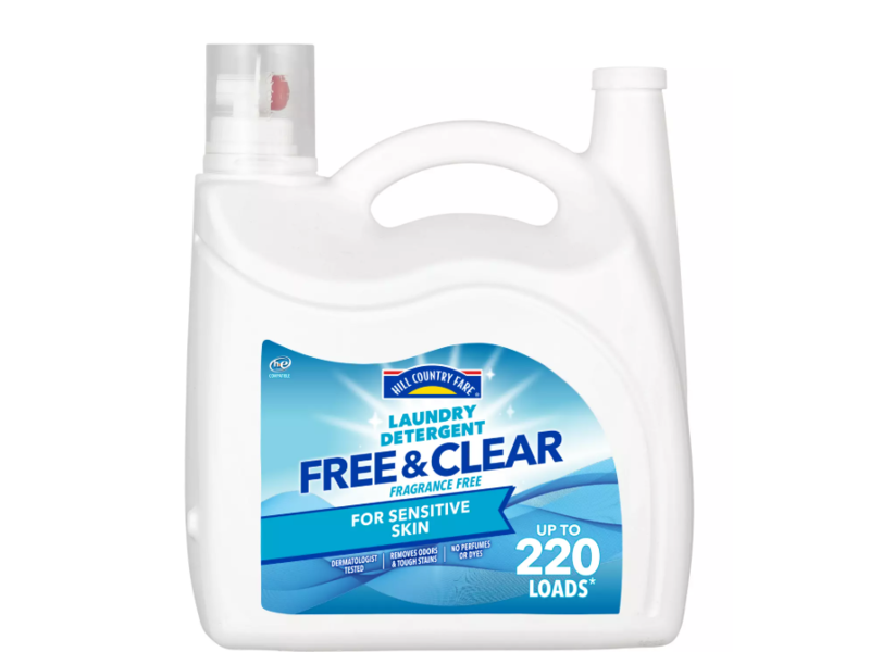 Hill Country Fare Liquid Laundry Detergent, Free & Clear, 220 Loads, 220 fl oz/6.51 L