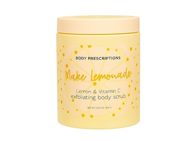 Body Prescriptions Make Lemonade Exfoliating Body Scrub, Lemon & Vitamin C, 23.63 oz/670 g