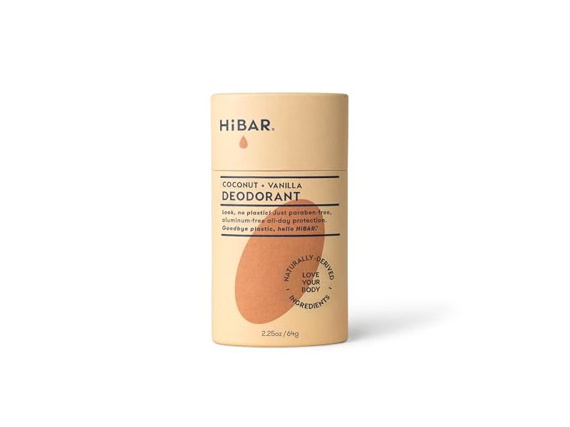 HiBar Deodorant, Coconut & Vanilla, 2.25 oz/64 g