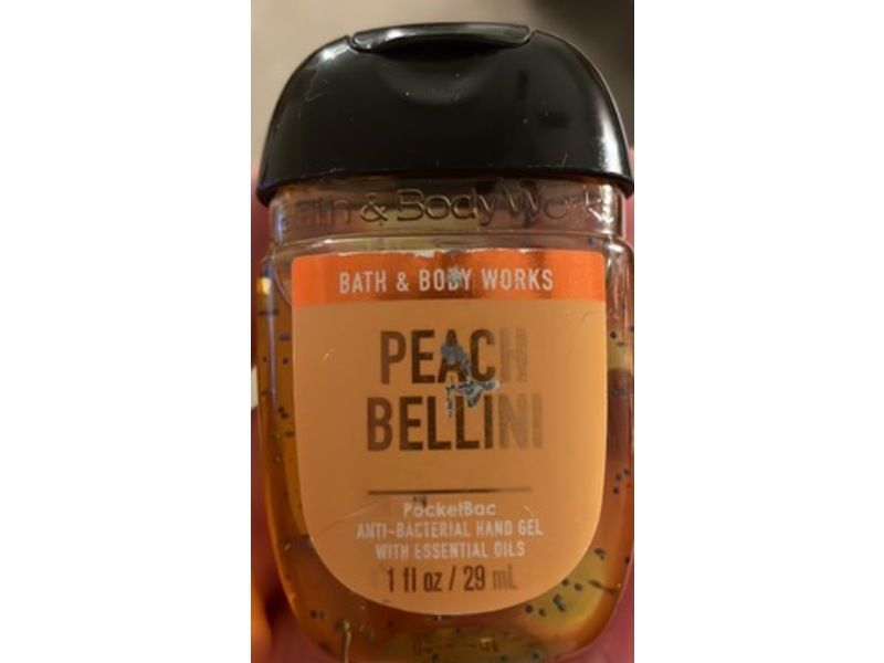 Bath & Body Works Anti-Bacterial Hand Gel, Peach Bellini, 1 fl oz/29 mL