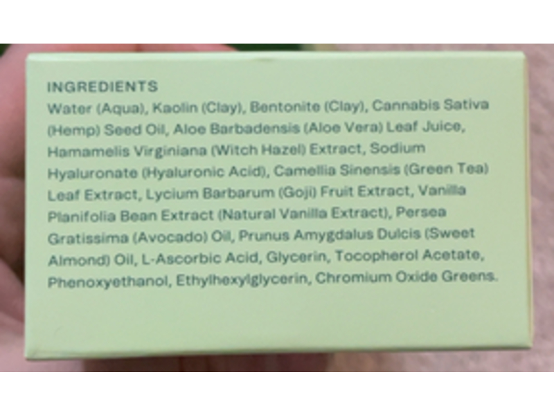 Hey Bud Clear As Clay Hemp Clay Mask, 4.23 oz/120 g