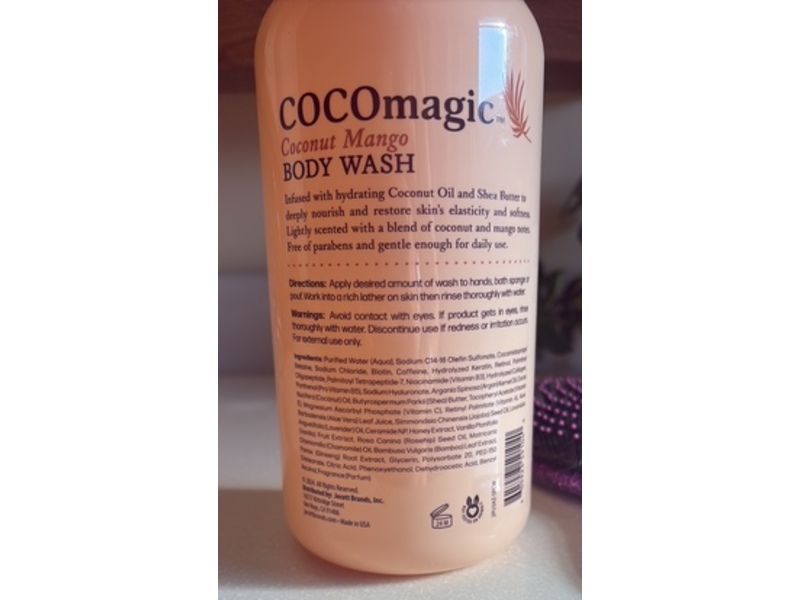Cocomagic Body Wash, Coconut Mango, 32 fl oz/946 mL