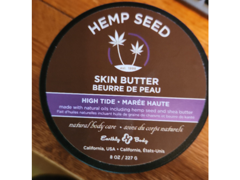 Earthly Body Hemp Seed Skin Butter, High Tide, 8 oz/227 g