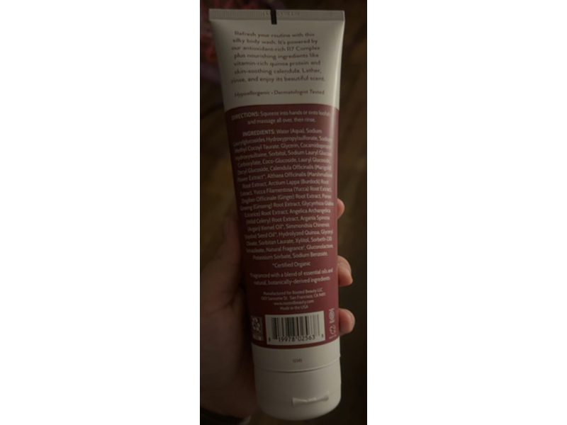 Rooted Beauty Rejuvenating Body Wash, Rose Petal, 9 fl oz/266 mL