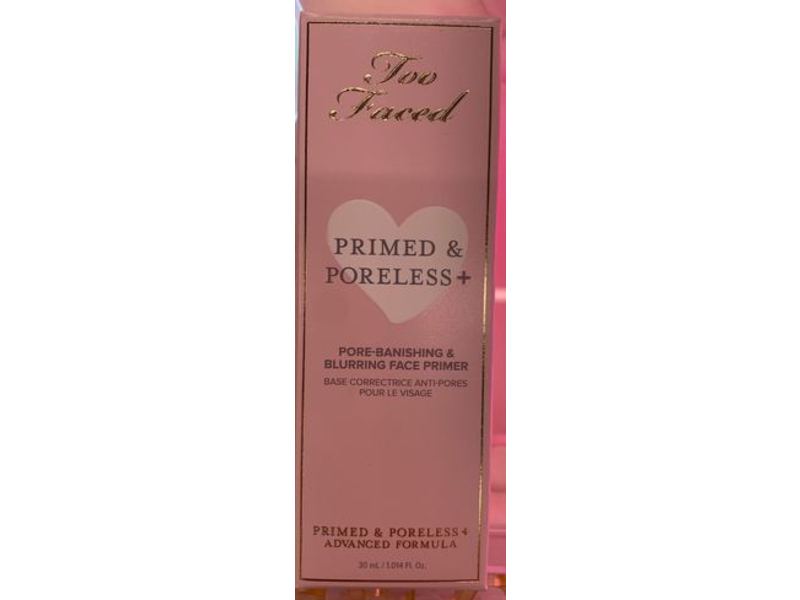 Too Faced Primed & Poreless+ Face Primer, 1.014 fl oz/30 mL