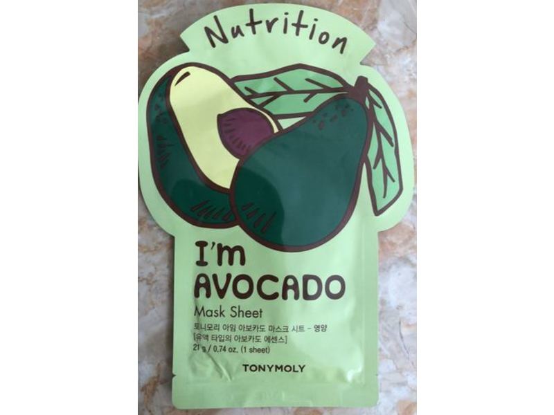 Tony Moly I'm Avocado Mask Sheet, 0.74 oz/21 g