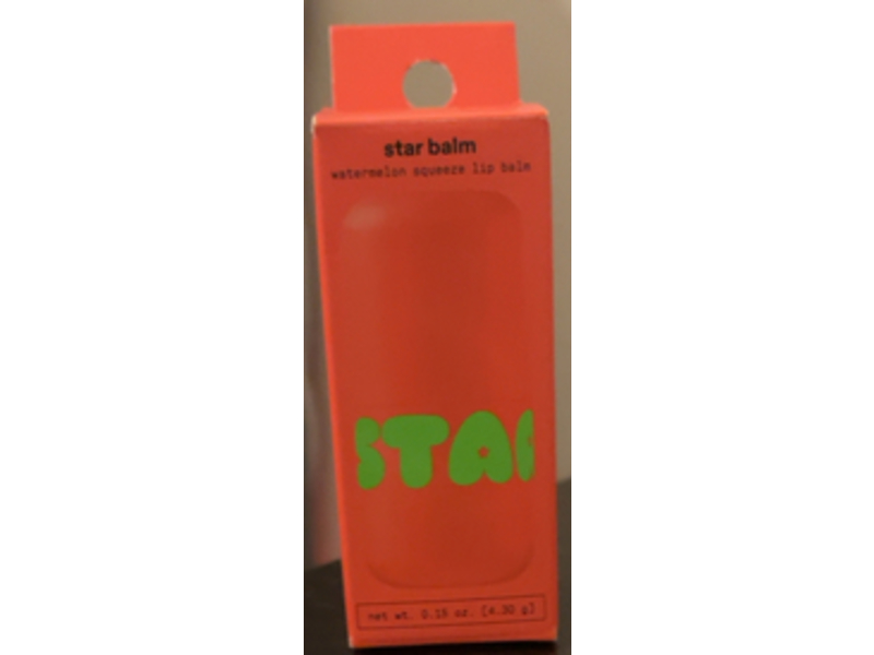 Starface Star Lip Balm, Watermelon Squeeze, 0.15 oz/4.30 g