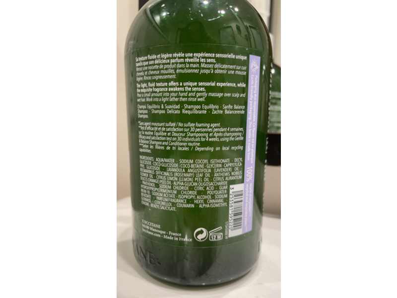 L'Occitane En Provence Micellar Shampoo, 16.9 fl oz/500 mL