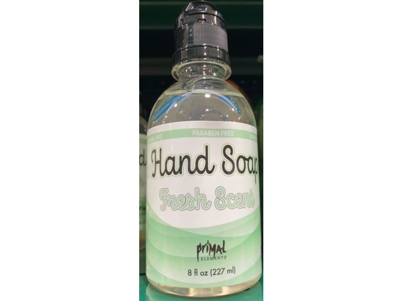 Primal Elements Hand Soap, Fresh Scent, Paraben Free, 8 fl oz/227 mL