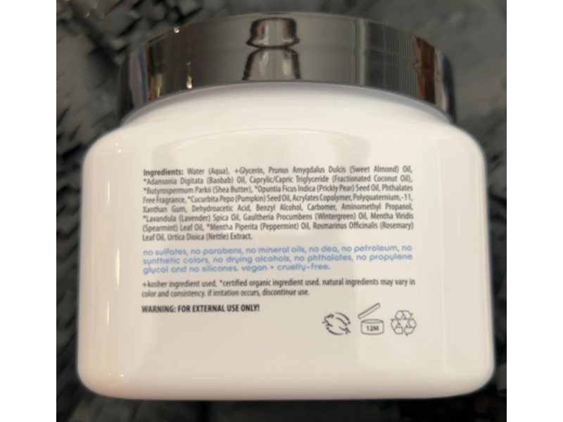 Adwoa Beauty Baomint Moisturizing Curl Defining Gel, Baobab + Wintergreen + Spearmint & Peppermint Oils, 16 oz/453 g