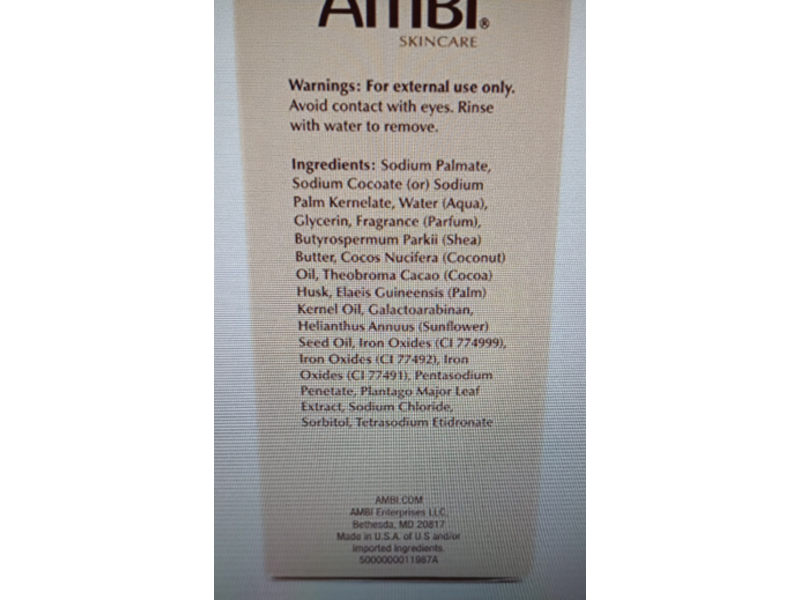 Ambi Skincare African Black Soap Face & Body, 5.3 oz/150 g