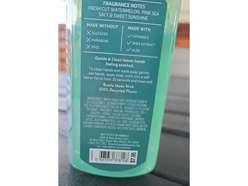 Bath & Body Works Gentle & Clean Foaming Hand Soap, Fresh Watermelon, 8.75 fl oz/259 mL