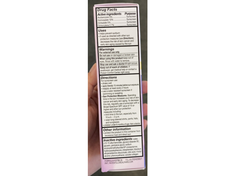 L'Oreal Paris Collagen Moisture Filler Ultra - Light Sunscreen Moisturizing Lotion, SPF 30, 1.7 fl oz/50 mL