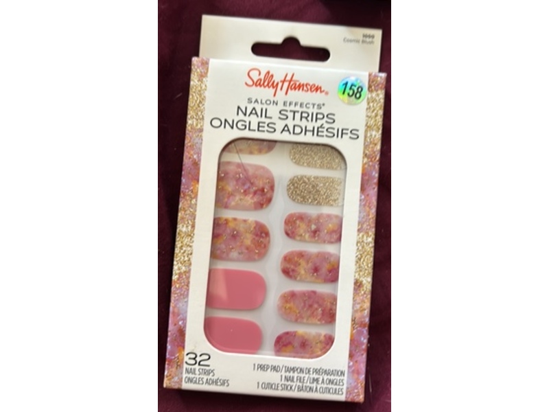 Sally Hansen Salon Effects Nail Strips, Cosmic Blush, 32 Count