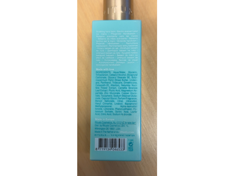 Rituals The Ritual Of Karma Hand Balm, Holy Lotus & White Tea, 5.9 fl oz/175 mL