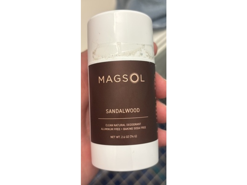 Magsol Clean Natural Deodorant, Sandalwood, 2.6 oz/74 g, Pack Of 2