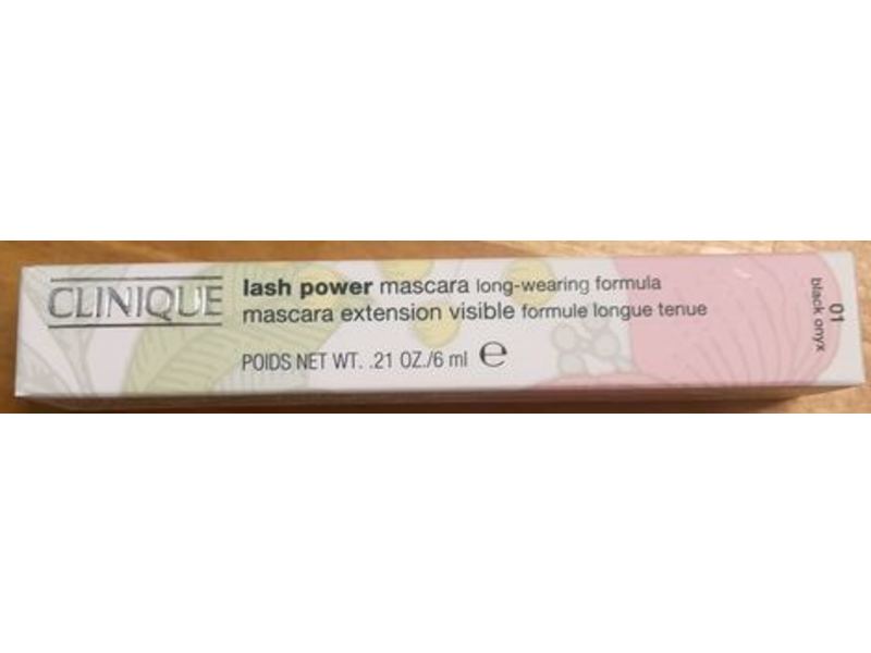 Clinique Lash Power Mascara Long-Wearing Formula, 01 Black Onyx, 0.21 oz/6 mL