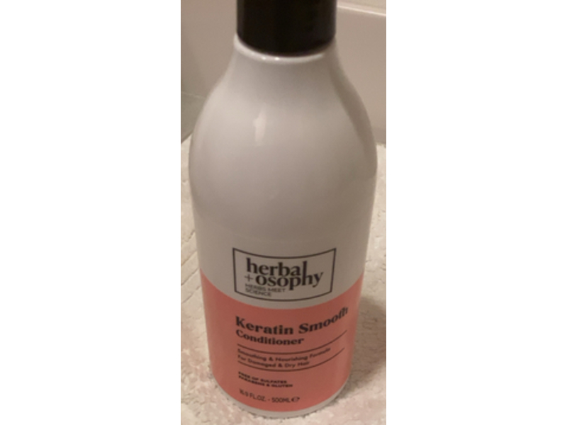 Herbalosophy Smooth Conditioner, Keratin, 16.9 fl oz/500 mL