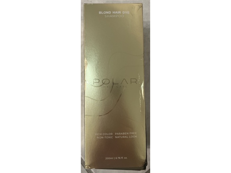 Polar Hair Care Hair Dye Shampoo, Blonde, 6.76 fl oz/200 mL