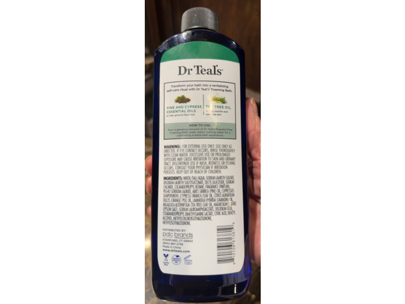 Dr Teal's Foaming Bath Cleanse, Peaceful Pine, 14 fl oz/414 mL