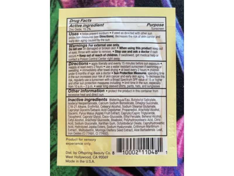 Versed Guards Up Daily Mineral Sunscreen, Sea Fennel + Moringa Seed Extract, SPF 35, 0.06 fl oz/1.92 mL