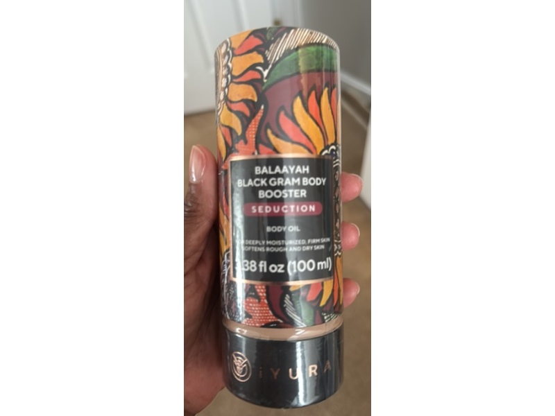 Iyura Balaayah Black Gram Body Booster Seduction Body Oil, 3.38 fl oz/100 mL