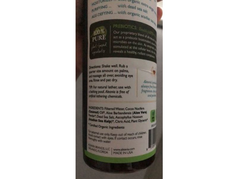 Aleavia Moisture Rich Enzymatic Body Cleanse, 16 fl oz