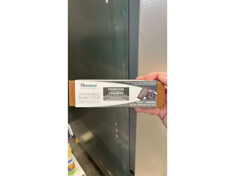 Himalaya Whitening Antiplaque Toothpaste, Charcoal + Black Seed Oil, 4 oz/113 g