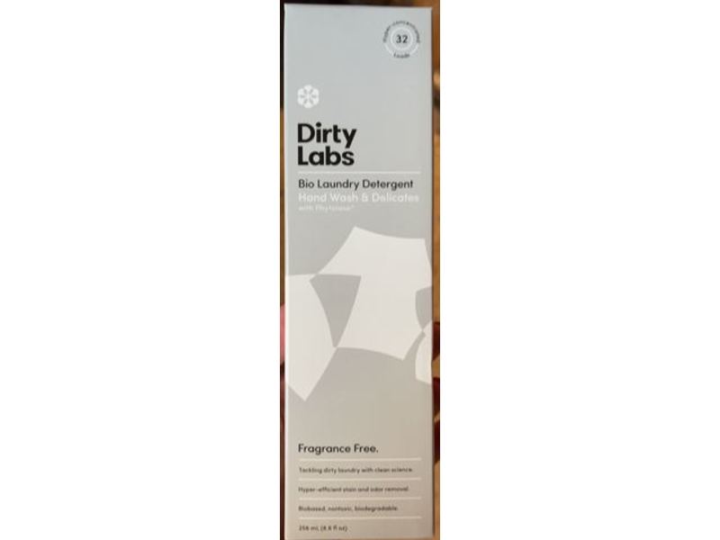 Dirty Labs Bio Laundry Detergent, Fragrance Free, 32 Loads, 8.6 fl oz/256 mL