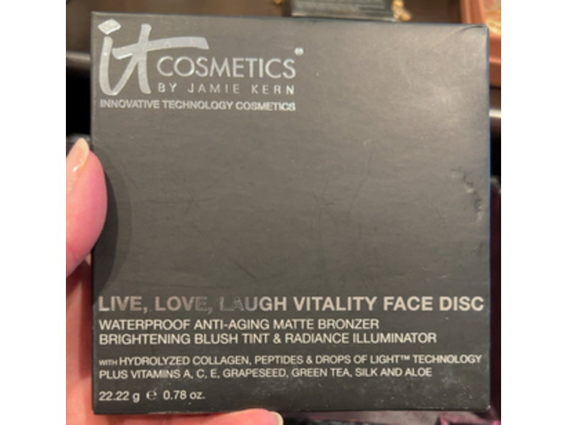 It Cosmetics Anti - Aging Matte Bronzer + Brightening Blush Tint & Radiance Illuminator, 0.78 oz/22.22g