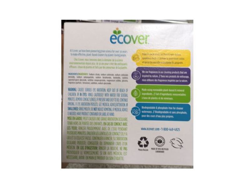 Ecover Automatic Dishwasher Tablets, Citrus, 17.6 oz/0.5 Kg, 25 Count, Pack Of 6