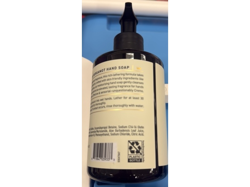Cremo Bright & Fresh Moisturizing Hand Soap, Italian Bergamot, 12 fl oz/354 mL