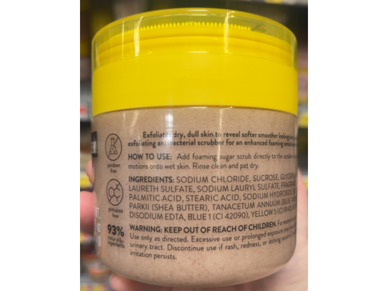 Onyx Shea Butter + Blue Tansy Foaming Sugar Scrub, Sandalwood & Warm Vanilla, 16 oz/453 g