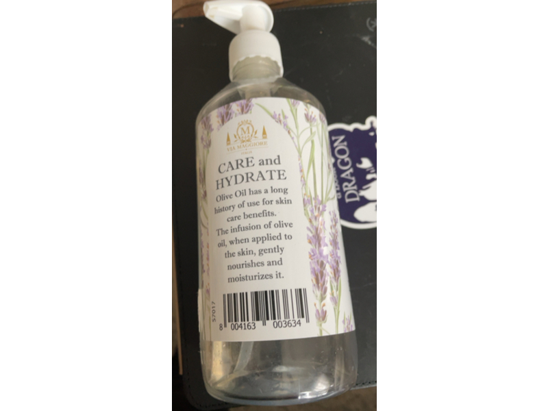 Via Maggiore Hands & Body Liquid Wash, Lavender Olive OIl, 17 fl oz/500 mL