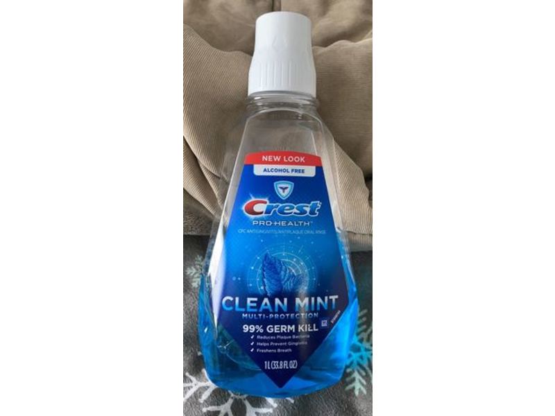 Crest Pro-Health Multi-Protection Oral Rinse, Clean Mint, 33.8 fl oz/1 L