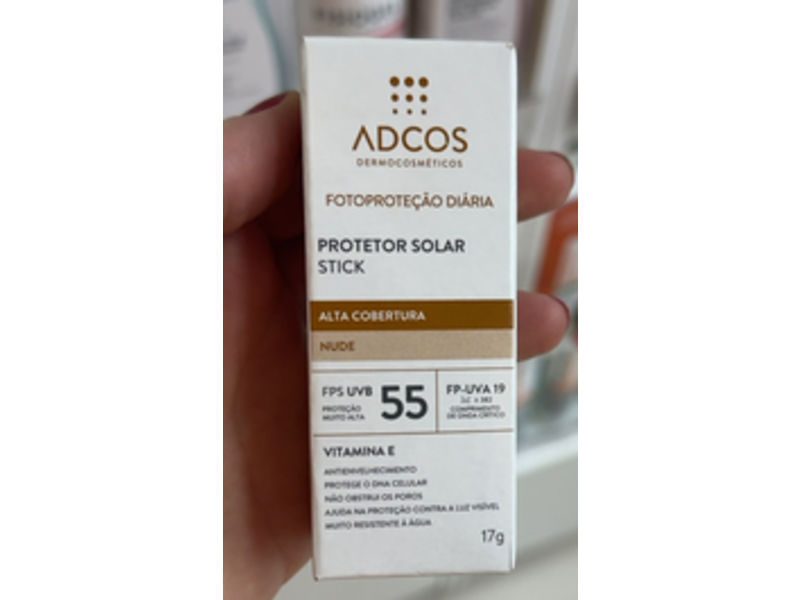 Adcos Sunscreen Stick, SPF 55 Nude, 17 g
