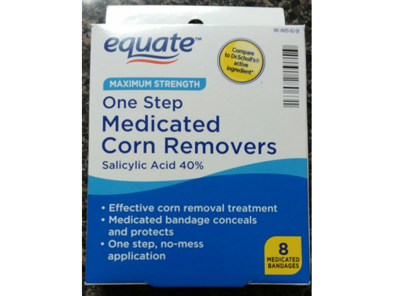 Equate One Step Medicated Corn Removers, Maximum Strength, 8 Count