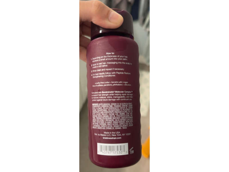 Kristin Ess+ Strengthening Shampoo, Peptide Restore, 10 fl oz/296 mL