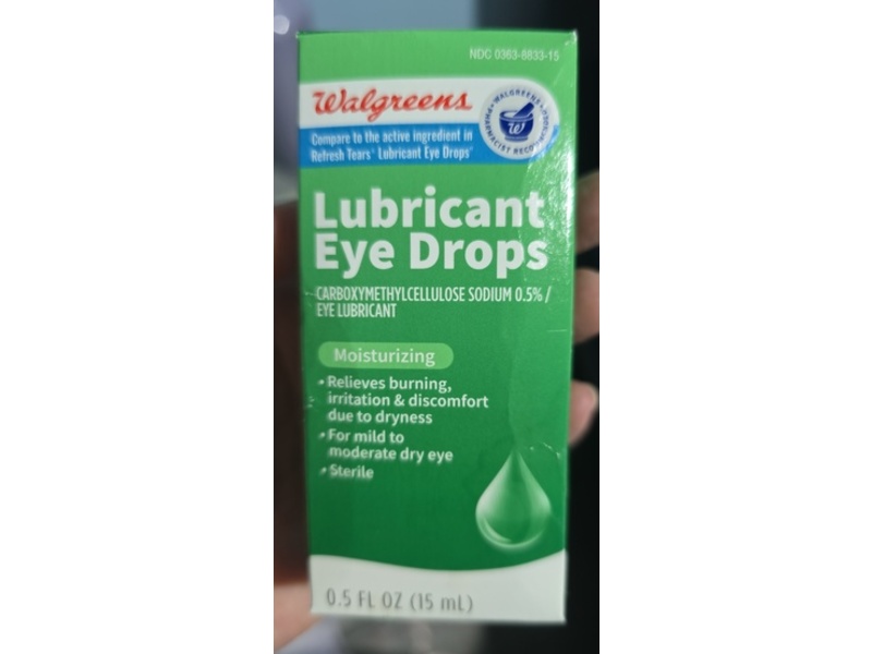 Walgreens Moisturizing Lubricant Eye Drops, 0.5 fl oz/15 mL