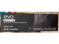 Evo Sensitive Anti-Cavity Fluoride Toothpaste, Sweet Mint, 3.5 oz/99 g - thumbnail 2