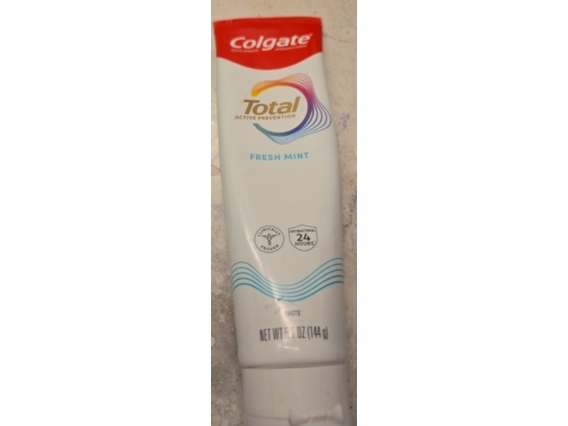 Colgate Total Active Prevention Toothpaste, Fresh Mint, 5.1 oz/144 g, Pack Of 4
