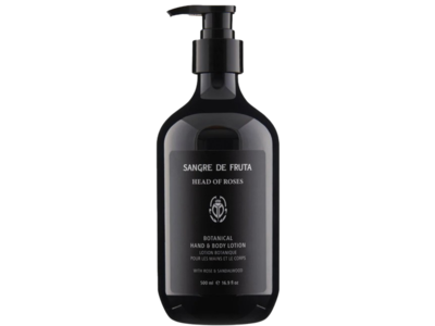 Sangre De Fruta Head Of Roses Botanical Hand & Body Lotion, Rose & Sandalwood, 16.9 fl oz/500 mL