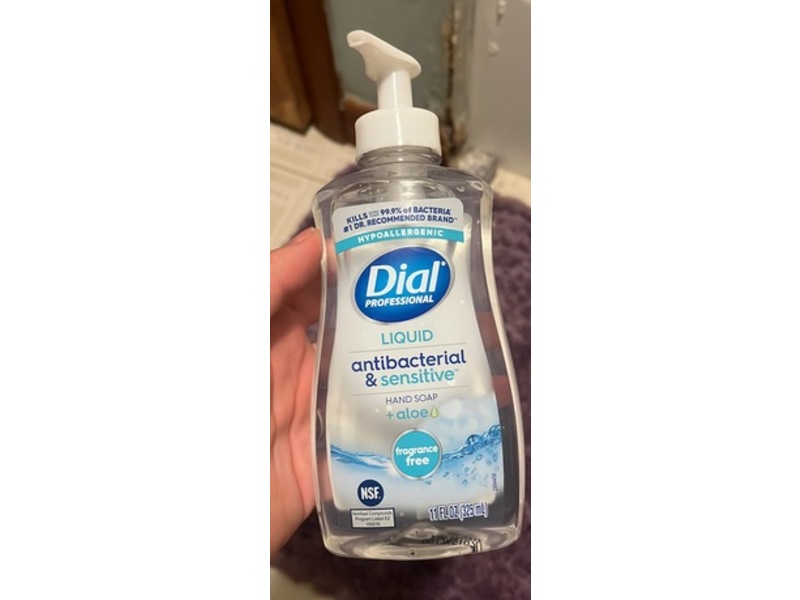 Dial Liquid Antibacterial & Sensitive Hand Soap, + Aloe, 11 fl oz/3325 mL