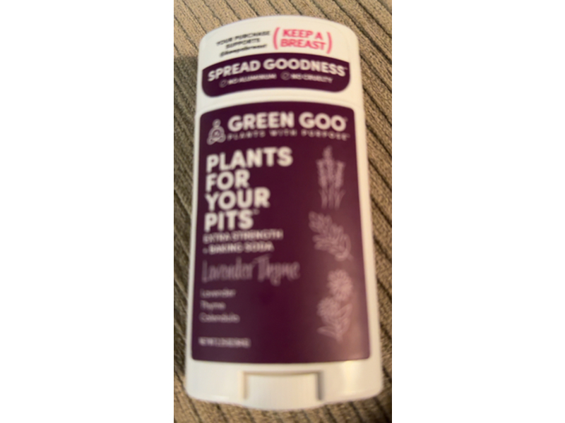 Green Goo Plants For Your Pits Deodorant, Lavender Thyme, 2.25 oz/6.4 g
