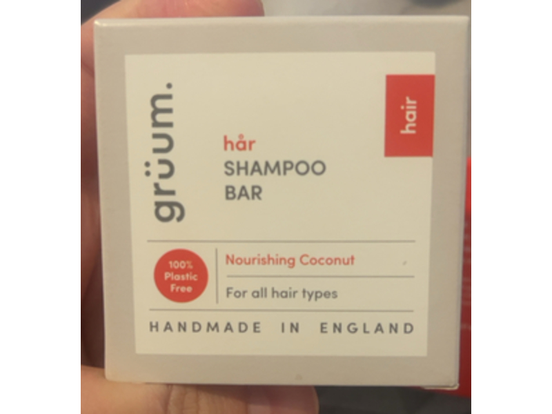Gruum Nourishing Hair Shampoo Bar, Coconut, 50 g