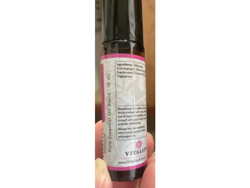 Vitality Extracts Palmarosa Pure Essential Oil Blend, 10 mL