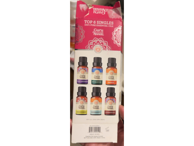 Guru Nanda Essential Oils Set, 3.3 fl oz/10 mL, Pack Of 6