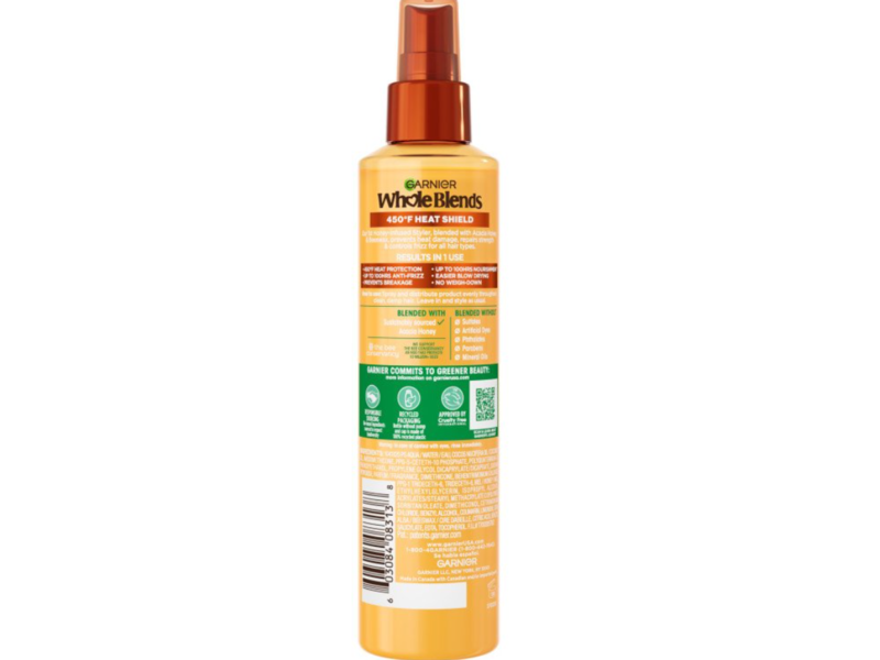 Garnier Whole Blends Hair Honey Milk Heat Shield, 8.5 fl oz/250 mL, Pack Of 2