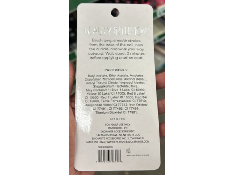 Beauty Intuition High Shine Nail Polish, Peachy Nude, 0.3 fl oz/9 mL