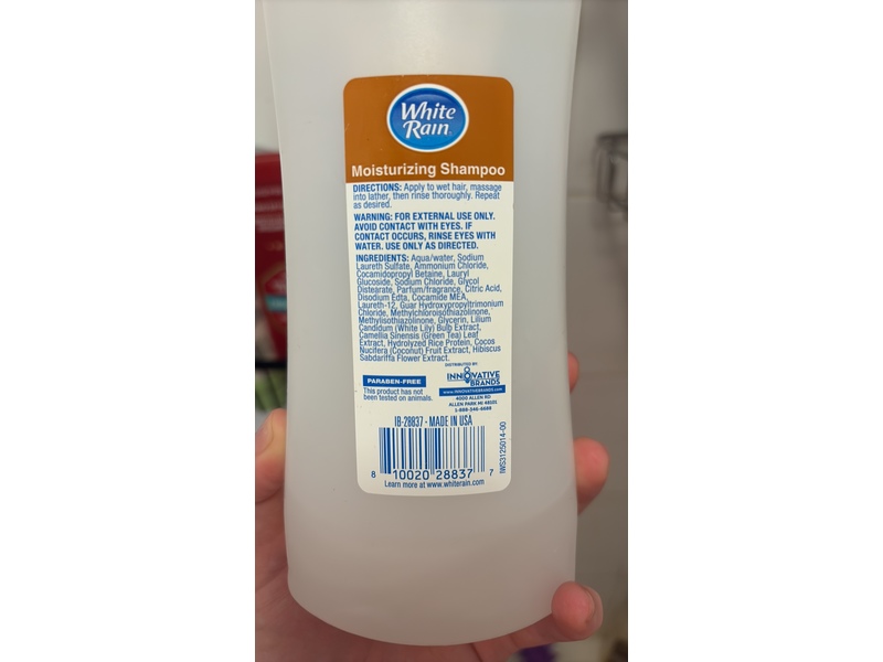 White Rain Moisturizing Shampoo, Coconut & Hibiscus, 22.5 fl oz/665 mL